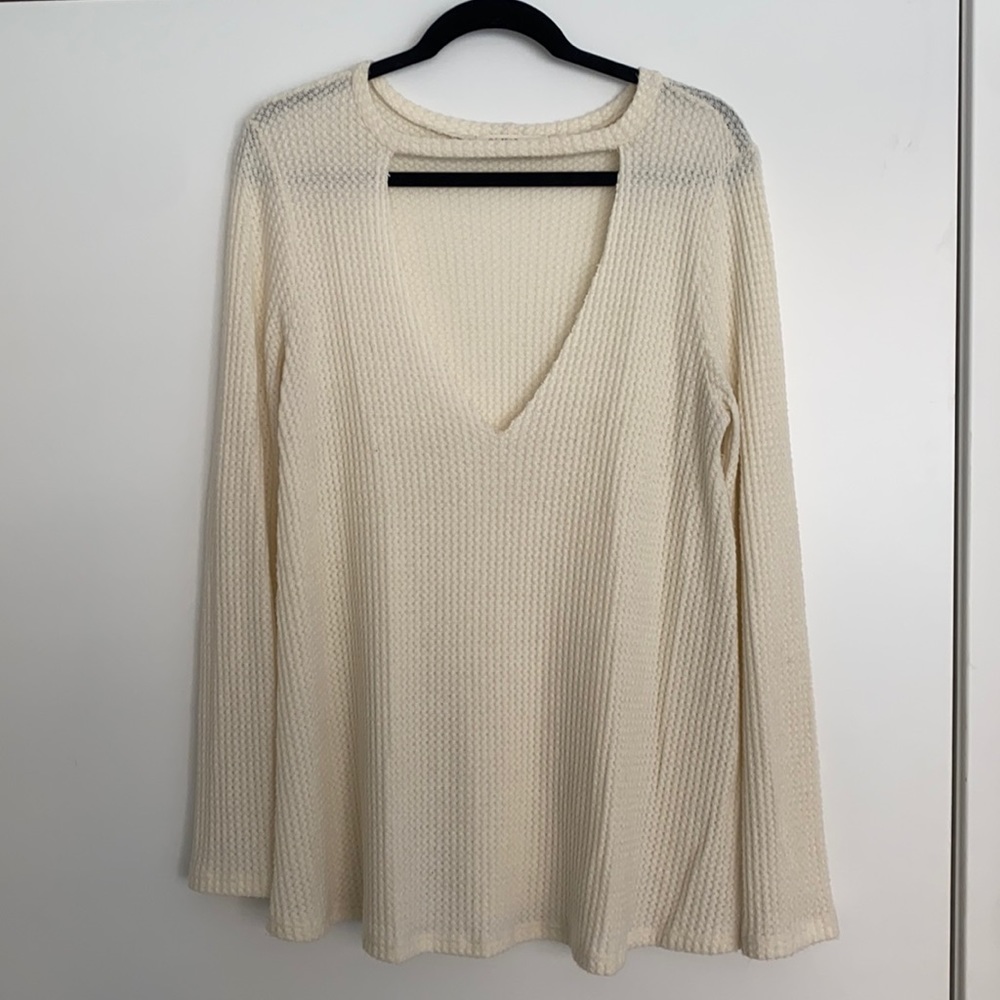 Take a Chance waffle knit top